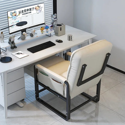 Liegestuhl Bürostuhl Mittagspause Klappstuhl Computerstuhl, kann sitzen und liegen, Zwei-Zweck-Faulenzer-Sofa-Stuhl mit Rückenlehne