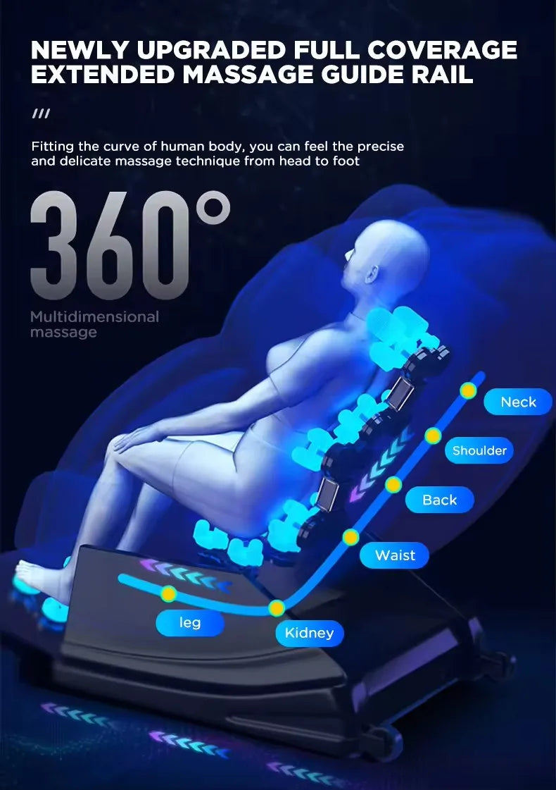 3 year warranty Smart Shiatsu Massage Chair Full Body Zero Gravity Recliner Kneading Rolling Heating Relieve Muscle Tension Pain