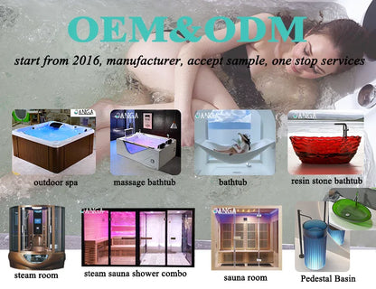 Customization Luxury Steam Shower Room with Jacuzzier Tub Hydro Therapy Massage Steam Bath Room Glass Shower Cabin Wet Sauna Roo
