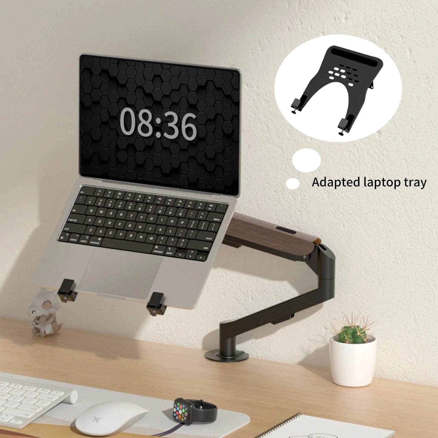 M5 Gas Spring Monitor Arm – Full Motion Desk Mount for LCD/LED Screens, Adjustable Stand Bracket