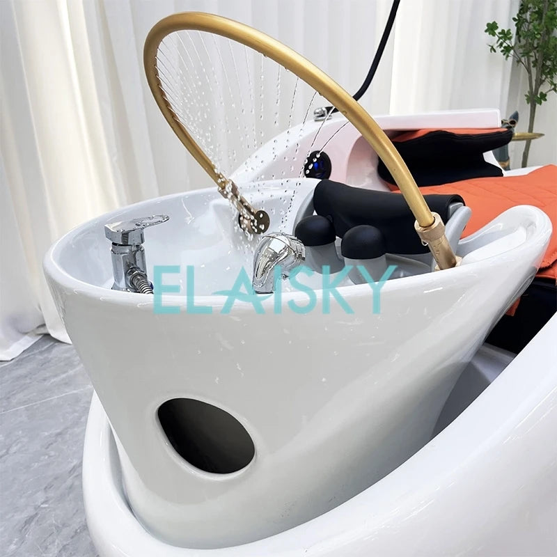 Hair Salon Bed Multi Functional Luxurious Full Body Shampoo Bed Automatic Space Capsule Intelligent Electric Massage Bed Chairs