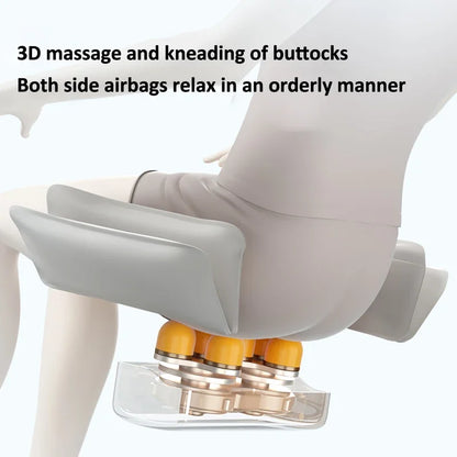 Luxus-Elektro-Freizeit-Massagesessel Zero Gravity Intelligent Ganzkörper-Multifunktions-Bluetooth-Musik-U-förmiges Kissen+Kurzbefehl