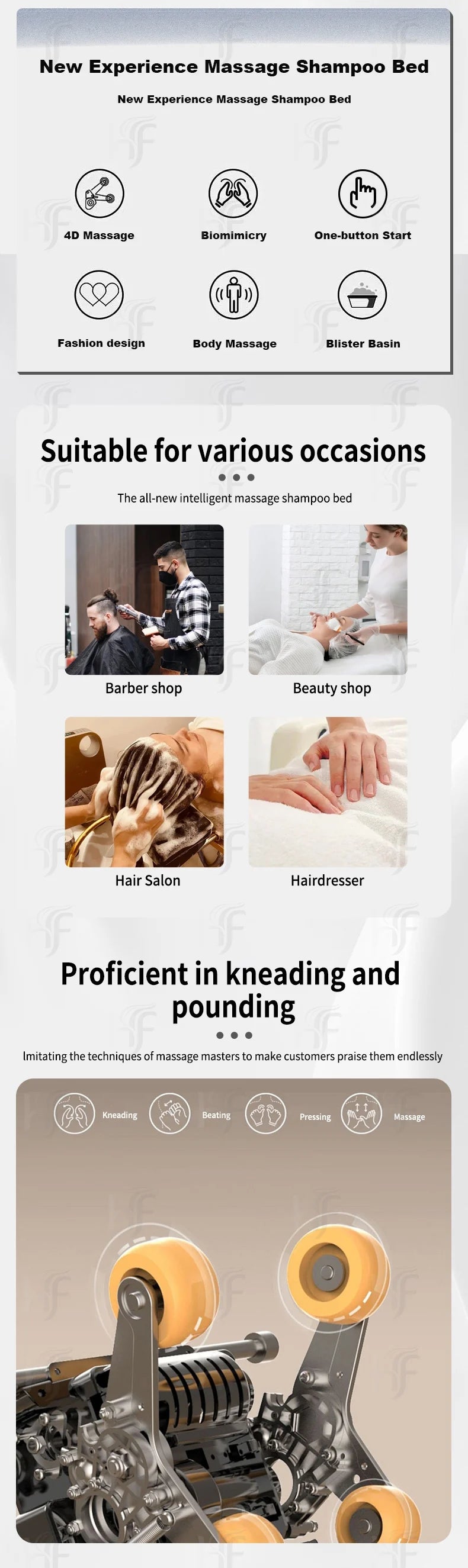 XinSheng Hair Salon Shampoo Bed Head SPA Fumigation Machine Electric Massage Table for Leisure Health Store Commercial Furniture
