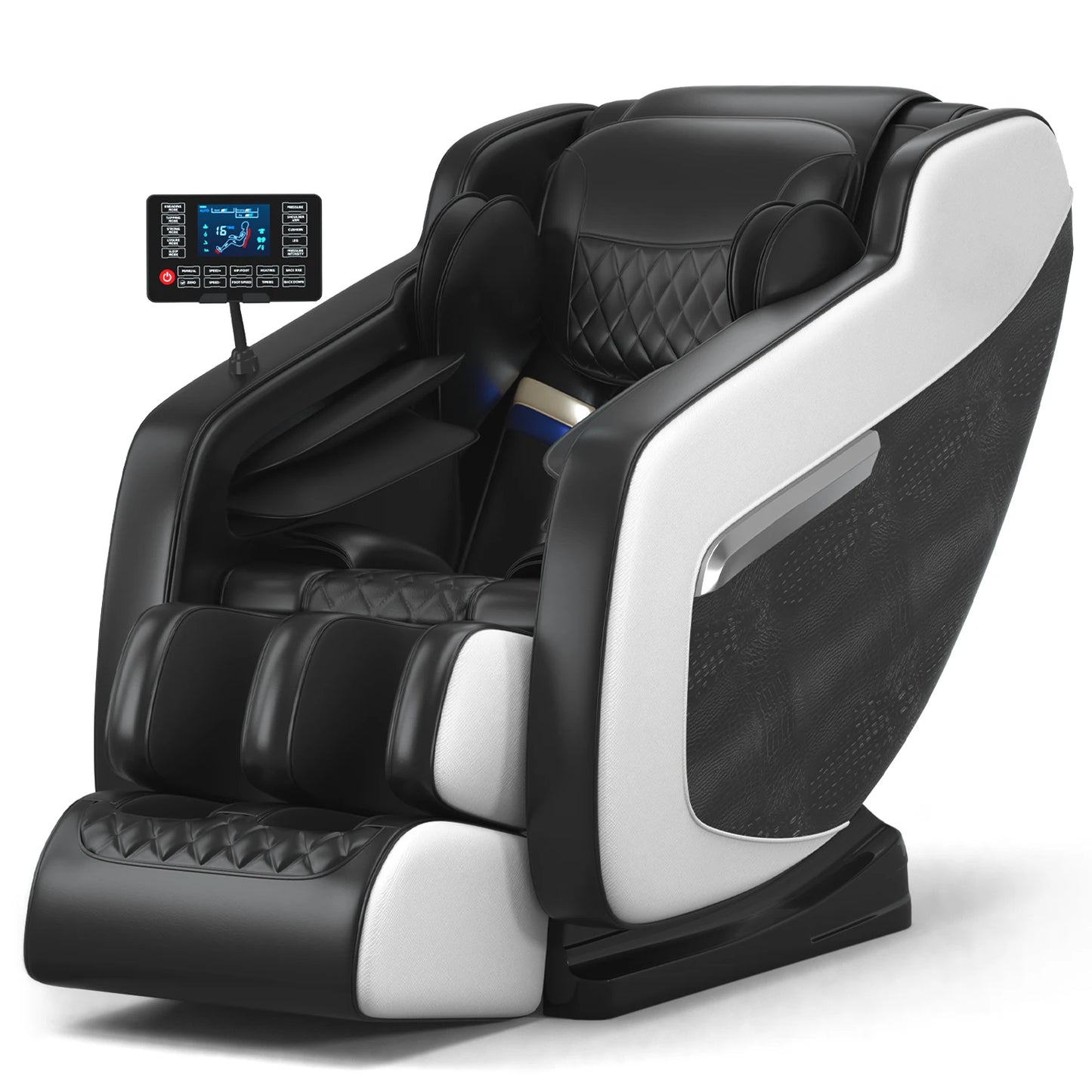 4D-Zero-Gravity-Massagesessel, automatische Heizfunktion, Bluetooth-Musik, Airbag und Shiatsu-Liegefunktion
