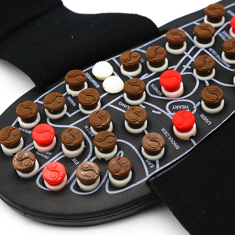 Acupoint Massage Slippers Massager Shoes For Feet Unisex Flop Health Care Rotating Feet Chinese Acupressure Home Flip