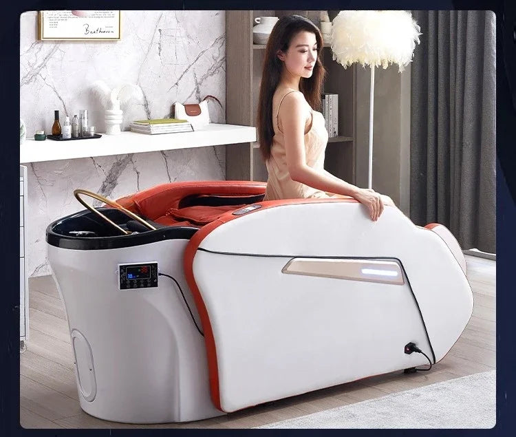 Japanischer Head Spa Shampoo Sessel Massagestuhl Massagesalon Schönheitssalon Professionelle Haarpflege Waschbecken Waschbecken Spa Möbel