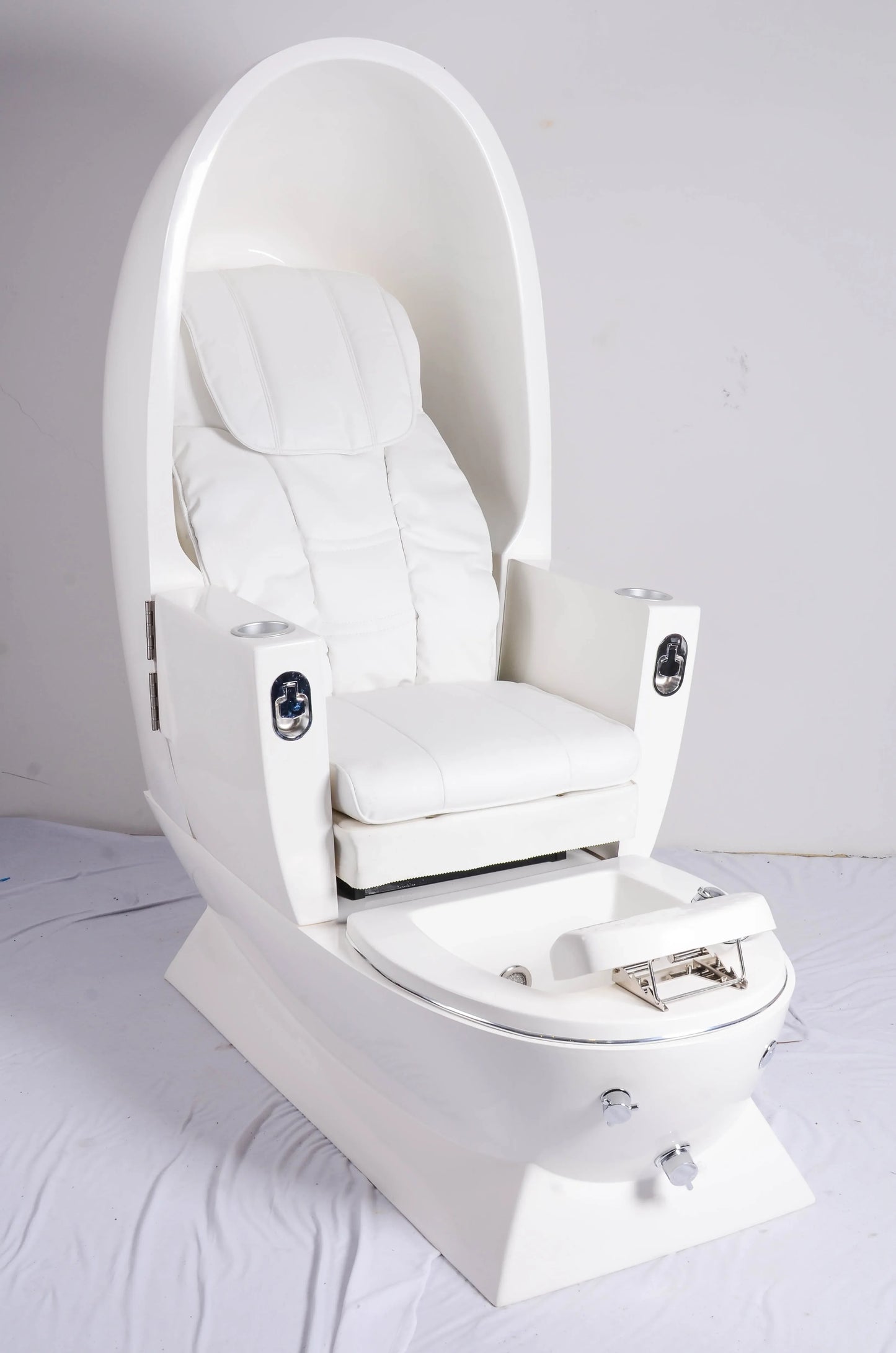 Fauteuil de pédicure en forme d'œuf, style moderne, design neuf, confortable, mobilier de spa pour les pieds avec matériaux de haute qualité