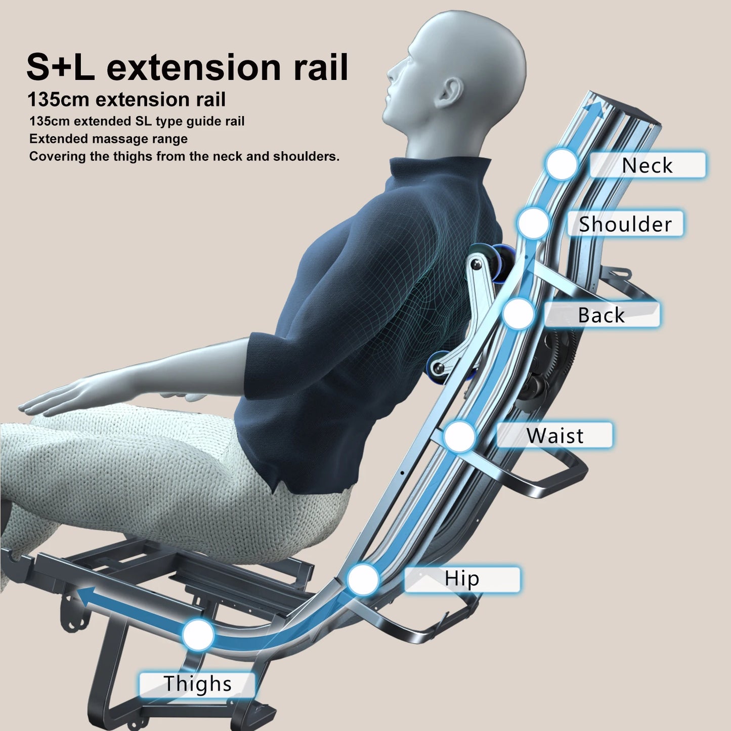 4D Massagesessel Yoga-Stretch Schwerelosigkeit Massagesessel Automatische Wadenverlängerung Wadenkneten Ganzkörperentspannung Geschenke