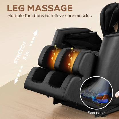 Massagesessel mit Zero-Gravity-Funktion, Massagesessel mit Heizung, Airbags, Fußrollen, Bluetooth-Lautsprecher