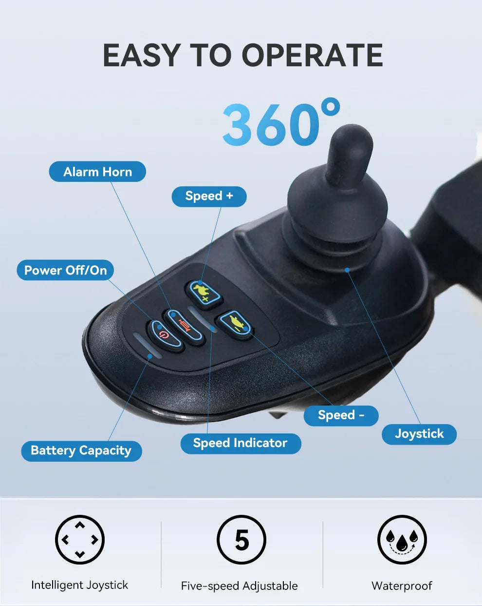 China Power Wheelchair Recliner Chair Electric Beach Wheelchair Remote