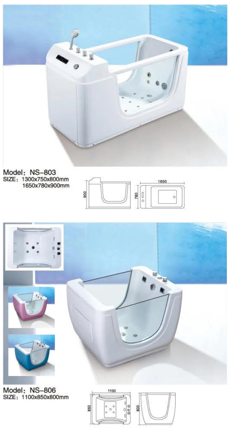 Kleiner Acrylfarbener Jacuzzi Baby Spa Hydrotherapie Badewanne Lufttherapie Whirlpool Massagewanne für Babys