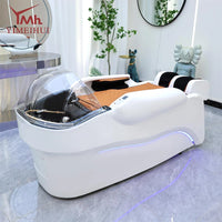 Salon Furniture Ceramic Wash Basin Head Spa Water Therapy Bed Shampoo Massage Bed with Sink for Hair Salons