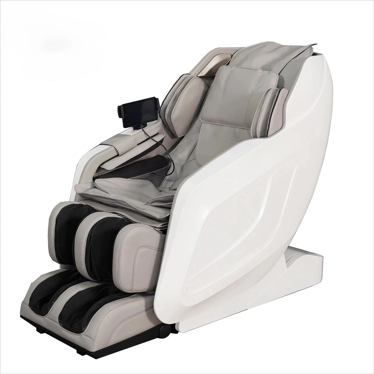 Innovativer elektrischer Ganzkörper-Massagesessel 18 Modi Liegefunktion Fußstütze Schwerelosigkeitssystem Infrarottherapie 135 cm SL
