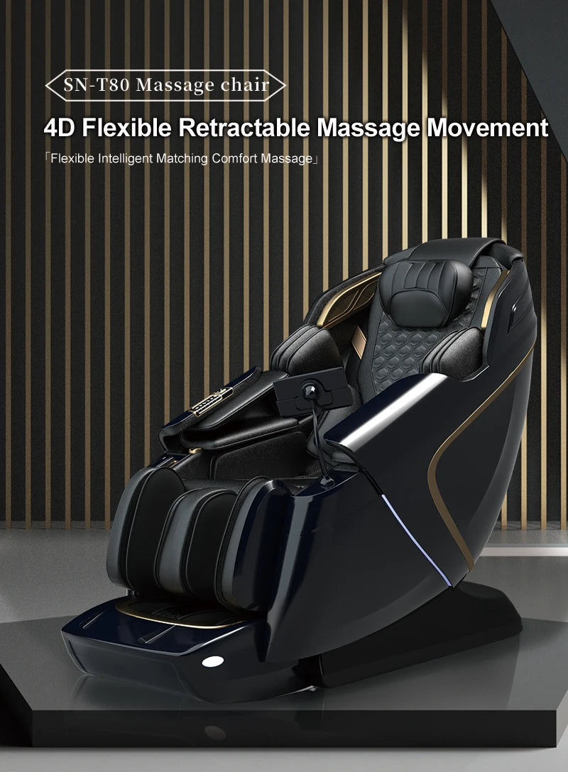 USA Lokale Lieferung 135cmSL Shiatsu 4D Heizung Airbag Zero Gravity Ganzkörpermassagestuhl Home Office Stuhl