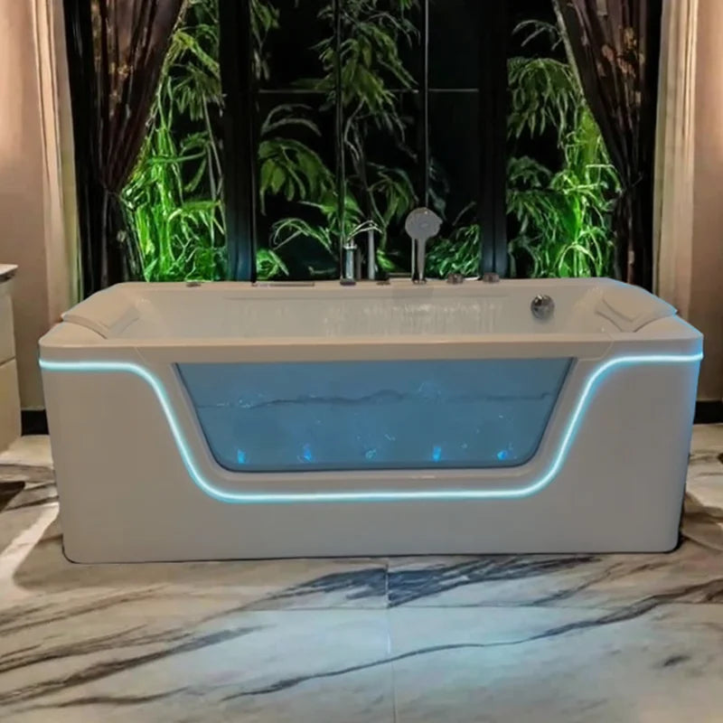 Newest whirlpool Acrylic Massage Jacuzi Bathtub Bath Freestanding Hydromassage  with Waterfall