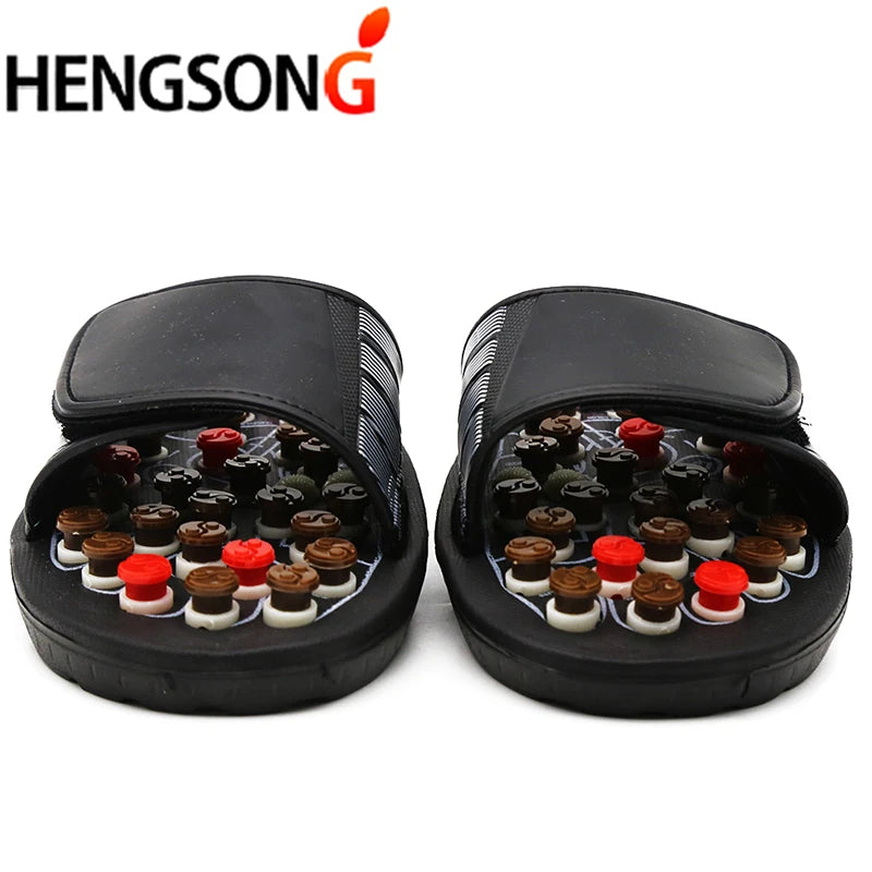 Akupressur Massage Pantoffeln Sandalen für Herren Füße Chinesische Akupressur Therapie Medizinische Rotierende Fußmassage Schuhe Unisex
