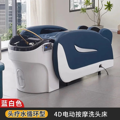 Elektrisches intelligentes Massage-Shampoo-Bett für Friseursalons, spezielles Begasungs-Kopfbehandlungs-Wasserzirkulationsbett