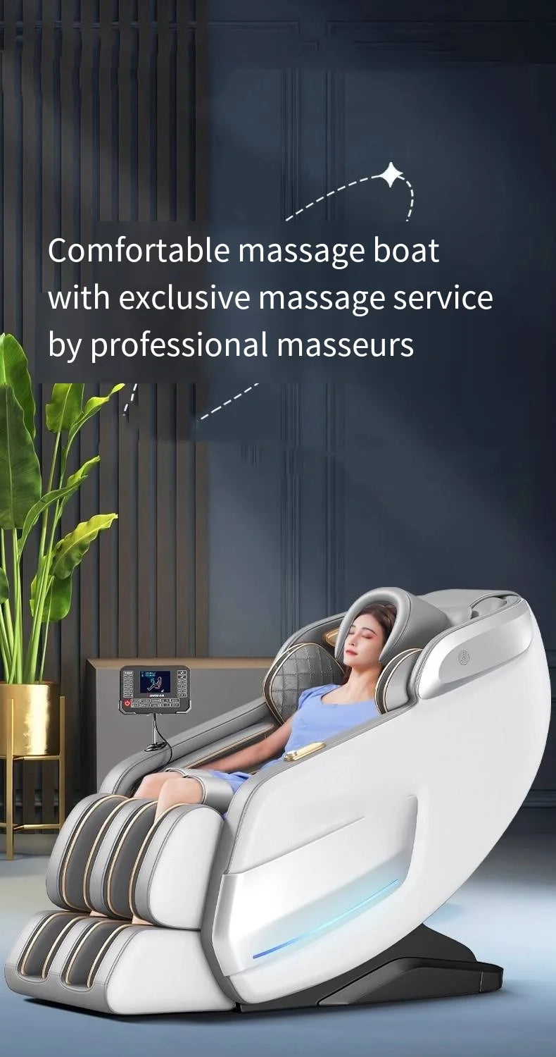 Elektrisches Sofa Luxus Shiatsu Kneten Heiztherapie Luftdruck Massage Sessel 4D Massagesessel mit Touchscreen