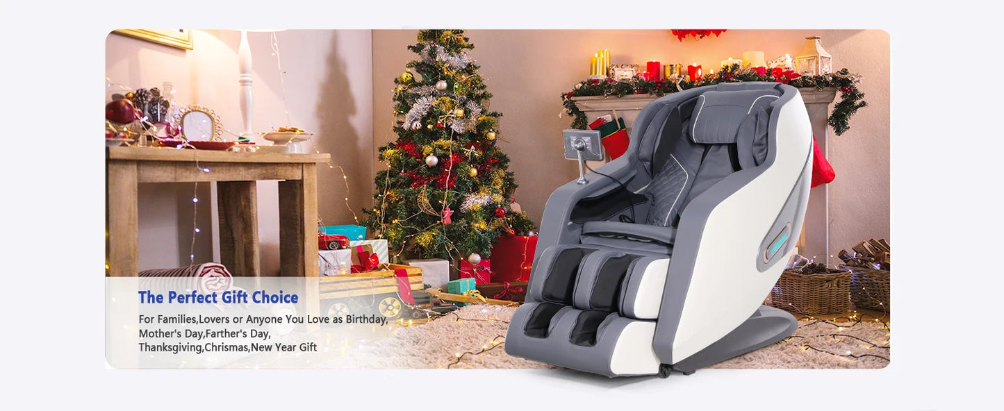 2025 4D-Massagesessel KI-Sprachsteuerung Schwerelosigkeitsmassagesessel Ganzkörper-Shiatsu-Scan- und Relaxsessel mit Yoga-Stretch