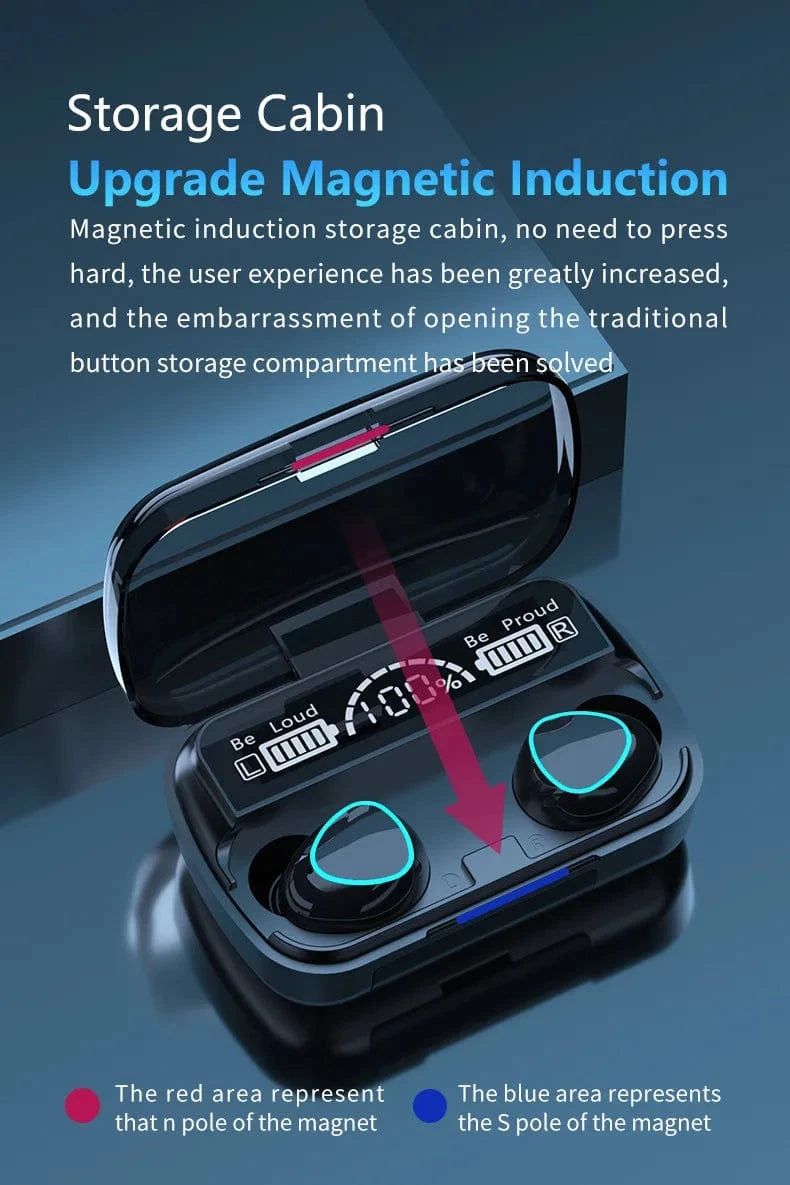 M10 Wireless Earbuds with Power Bank – High-Quality Sound
