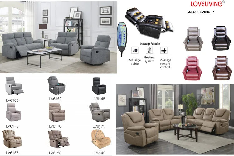 Kundenspezifisches Ledersofa in L-Form Lounge Multifunktions-Power-Smart-Relaxliege Elektrisches Ecksofa mit USB-Kopfstütze und Fußstütze