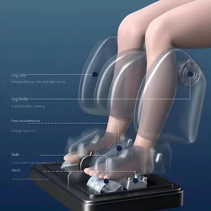 3 Jahre Garantie 4D-Elektrischer Massagesessel mit KI-Sprachsteuerung Fußsohlenroller Therapeutische Tiefenmassage Lendenwirbel-Thai-Stretching