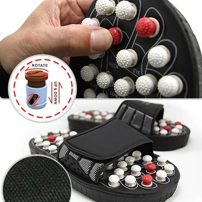 Neue Fußmassage-Hausschuhe Fußreflexzonenmassage Akupunktur-Therapie-Massagegerät Walk Stone Schuhe Akupunktur Kopfsteinpflaster-Massagegerät