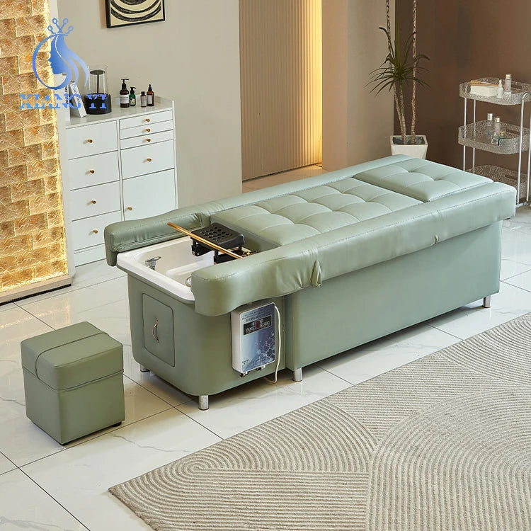 Friseur-Haarwaschbecken Head Spa Bett Rückenlift Thai-Massagestuhl Pedikürstuhl Shampoofunktionsbett