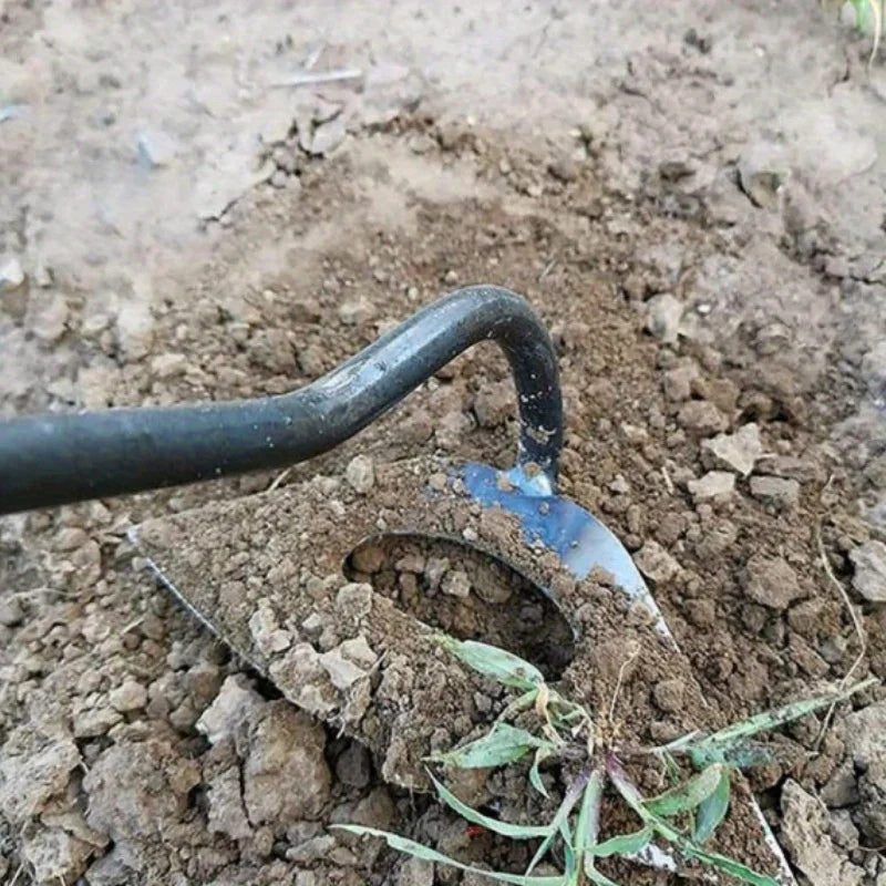 Houe Creuse Durable Tout Acier de Qualité Supérieure, Râteau de Désherbage Durable et Antirouille, Idéal pour les Légumes HP