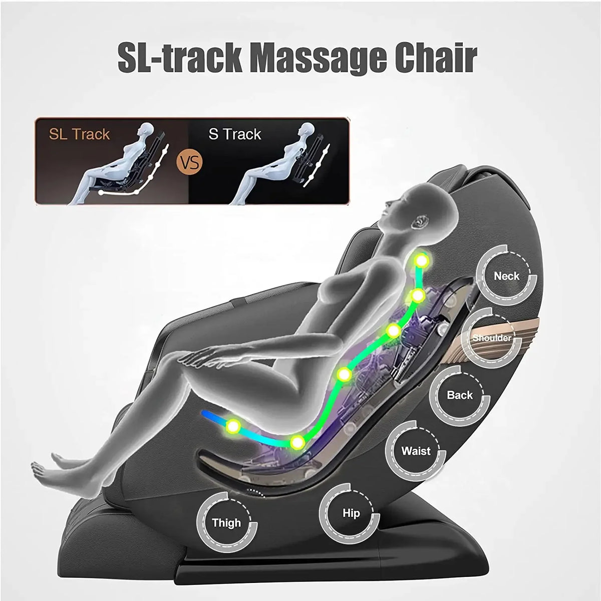 Factory Custom Real Relax Electric Smart Massage Chair Heat SL Track Zero Gravity Bluetooth Music Factory Direct Massage Chair