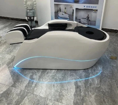 Intelligente Wasserzirkulationsliege, professionelles Waschbecken für Haare, Therapie, Kopf-Spa, Friseursalon, Liegestuhl, Schönheitsstuhl, Cadeira