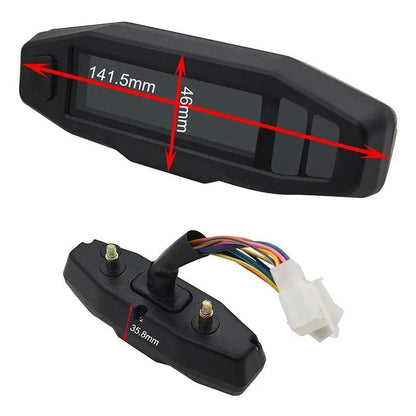 Universal Digital Motorcycle Speedometer – Oil Gauge, Tachometer & Instrument Cluster with Turn Signal Light Indicatorgnal indicator, multifunction motorcycle meter