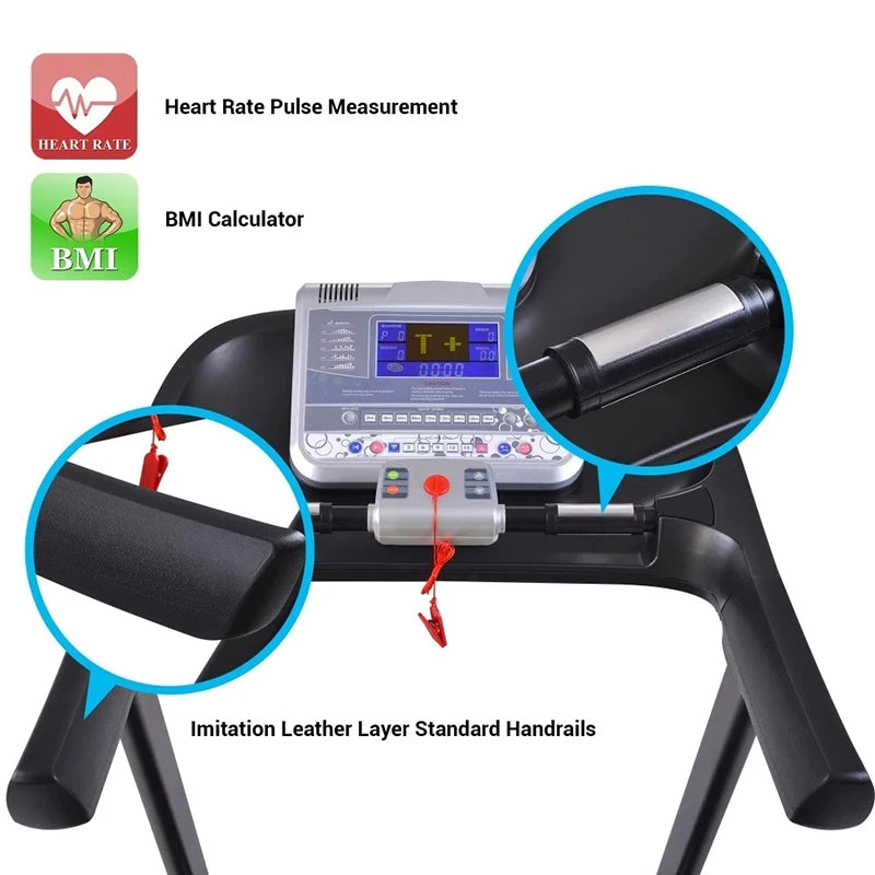 Professionelles klappbares Laufband mit 4-PS-Motor, für den gewerblichen Einsatz im Fitnessstudio