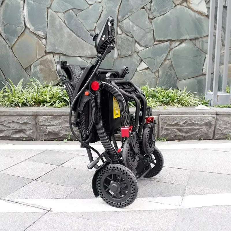 Bürstenloser Motor Fernbedienung Automatisch Antrieb Leicht Faltbar Reise Elektrorollstuhl