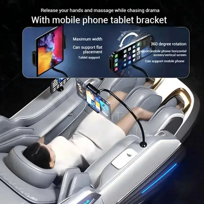 2025 4D-Massagesessel Shiatsu-Massage Ganzkörpermassagesessel Schwerelosigkeit, ausziehbare Fußstütze, SL Track Heizung Airbags, Heizung