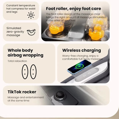 Intelligente Sprachsteuerung KI Elektrischer 4D Ganzkörper-Luftdruck-Zero-Gravity-Massagesessel