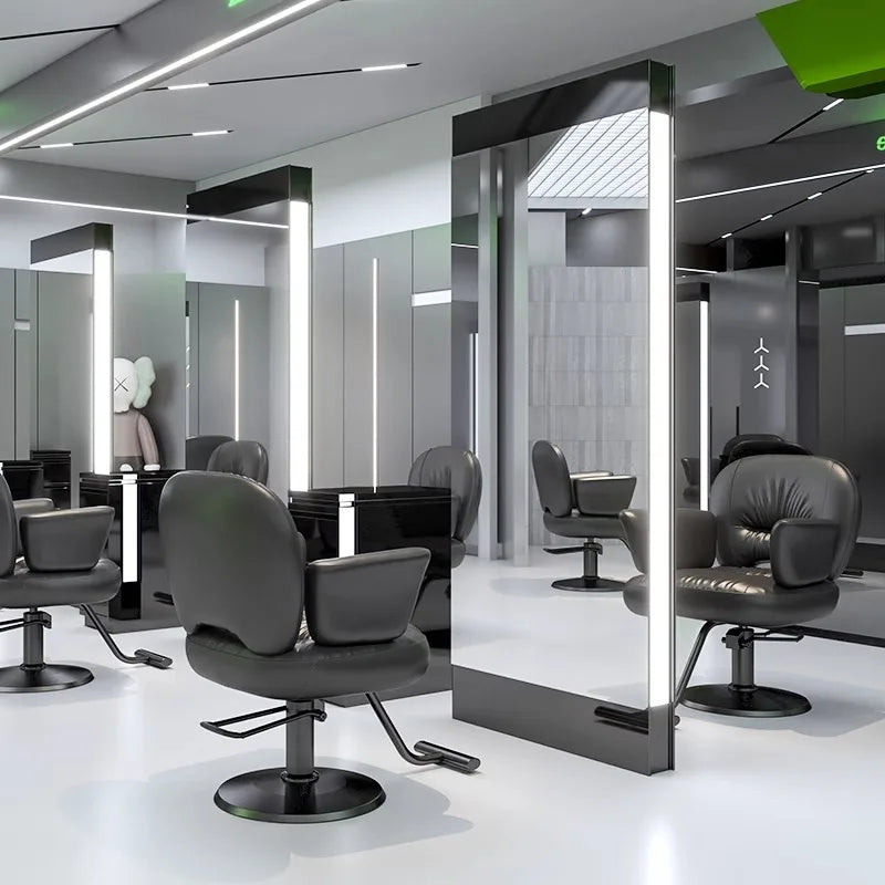 Barber shop mirror hair salon special hair salon mirror table single and double sided perm and dyeing trendy  with lamp floor