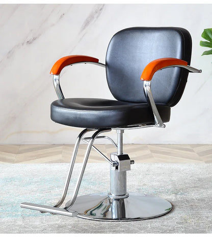 The New Barber Shop Chair Can Be Lifted And Reclined Hair Salon Special Hair Cutting Chair Stainless Steel Stool Factory Direct