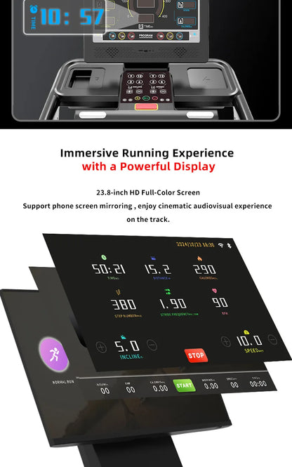 2025 Neues Design Kommerzielles Laufband Cardio-Trainingsgeräte Fitnessstudio Spiegel-Laufband für Bodybuilding