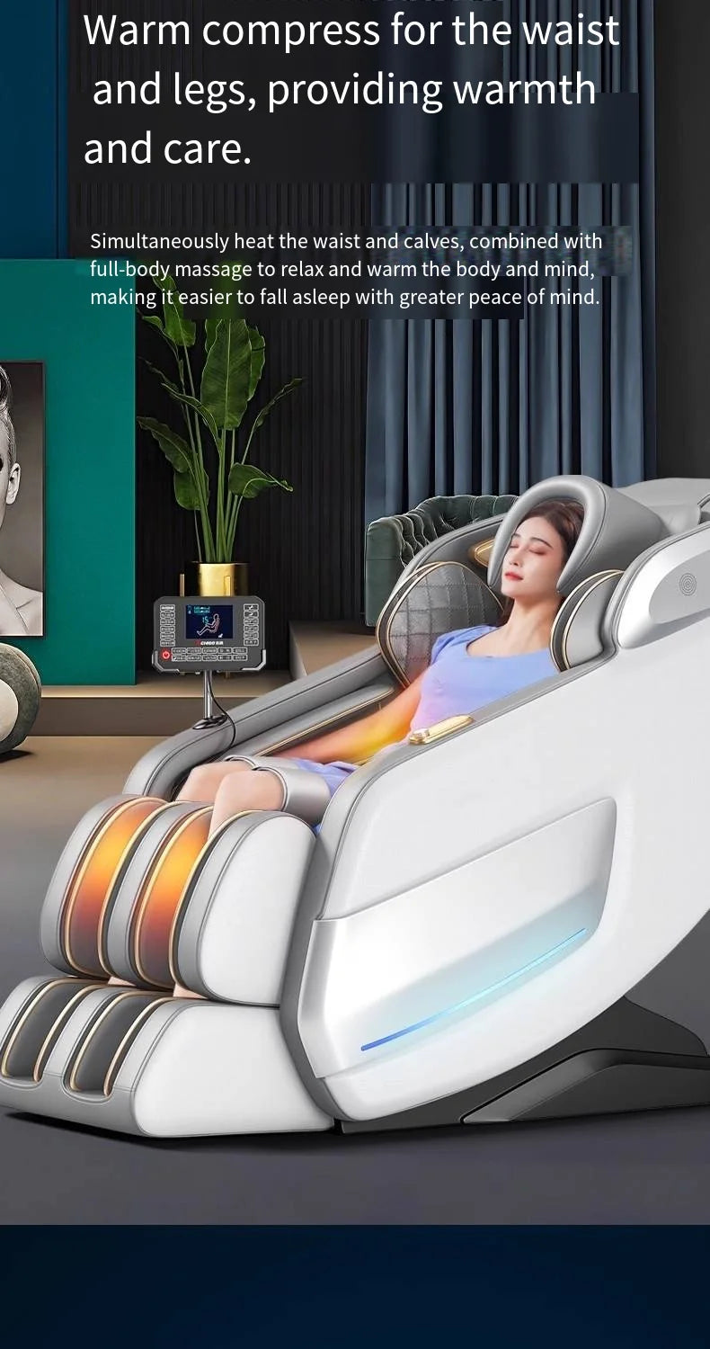 Elektrisches Sofa Luxus Shiatsu Kneten Heiztherapie Luftdruck Massage Sessel 4D Massagesessel mit Touchscreen