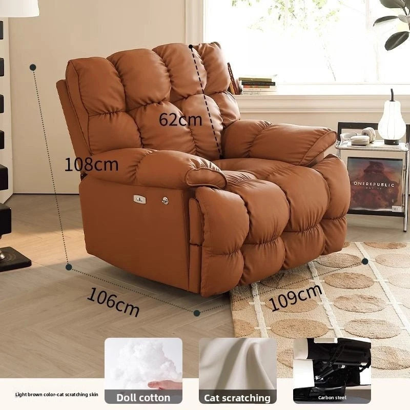 Smart Elektrischer Lazy-Sofa-Sessel Wohnzimmer Modern Einzelsitz mit Schlafmodus Multifunktionales Design Komfortable Ruhe