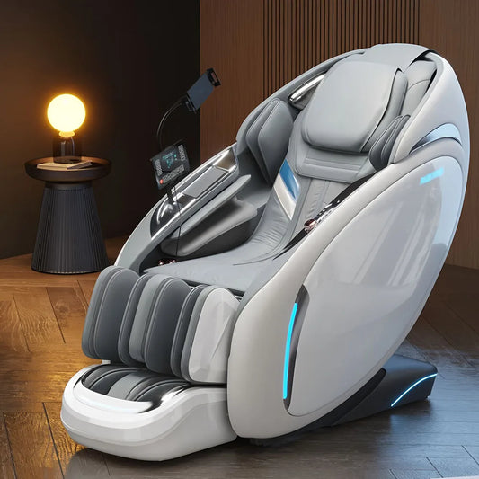 2026 Neueste Ganzkörper-Massagesessel Schwerelosigkeit SL-Schiene 4D-Stabmassage KI-Sprachsteuerung Elektrischer Massagesessel