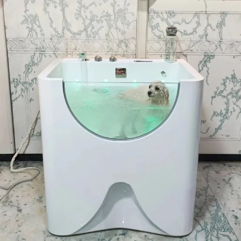 2026 PETSPROOFING Indoor unabhängige Konstanttemperatur-Haustierbadewanne Katze und Hund Spa-Badewanne Jet-Lampenperlen-Badewanne