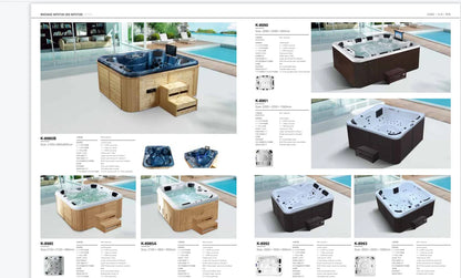 Outdoor swimming spa pool massage whirlpool& bathtub for 8 people 3560mm