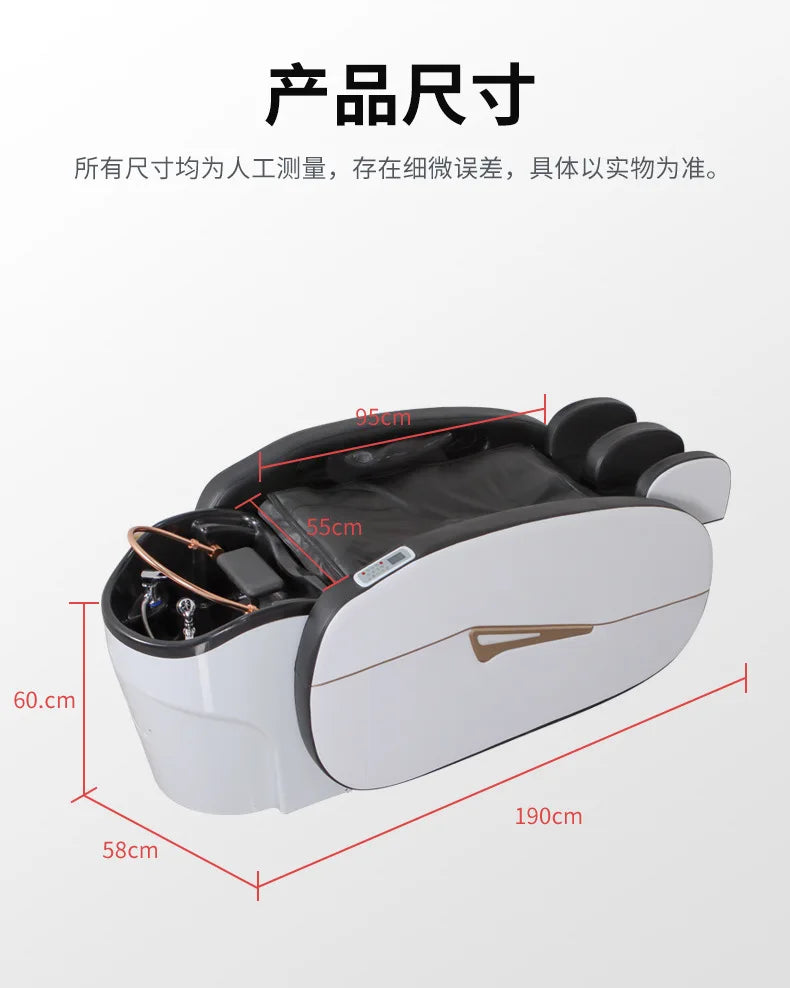 Fabrik Salon Möbel Friseurladen Elektrisches Massagebett Japanisches Kopf-Spa-Bett Wasserzirkulation Automatisches Massage-Shampoo-Bett