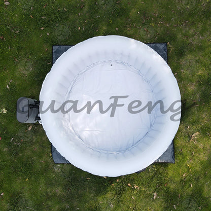 Für Backyard Familienparty 4-6 Personen aufblasbarer Whirlpool Jacuzzi Outdoor Spa Poolmit LED-Beleuchtung