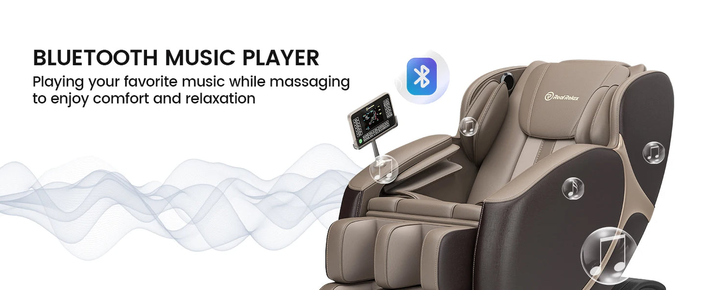 BS06New Design Remote Control Electric Luxury AI Voice Heating Full Body Home Massage Chair with Vibration and Musical Function