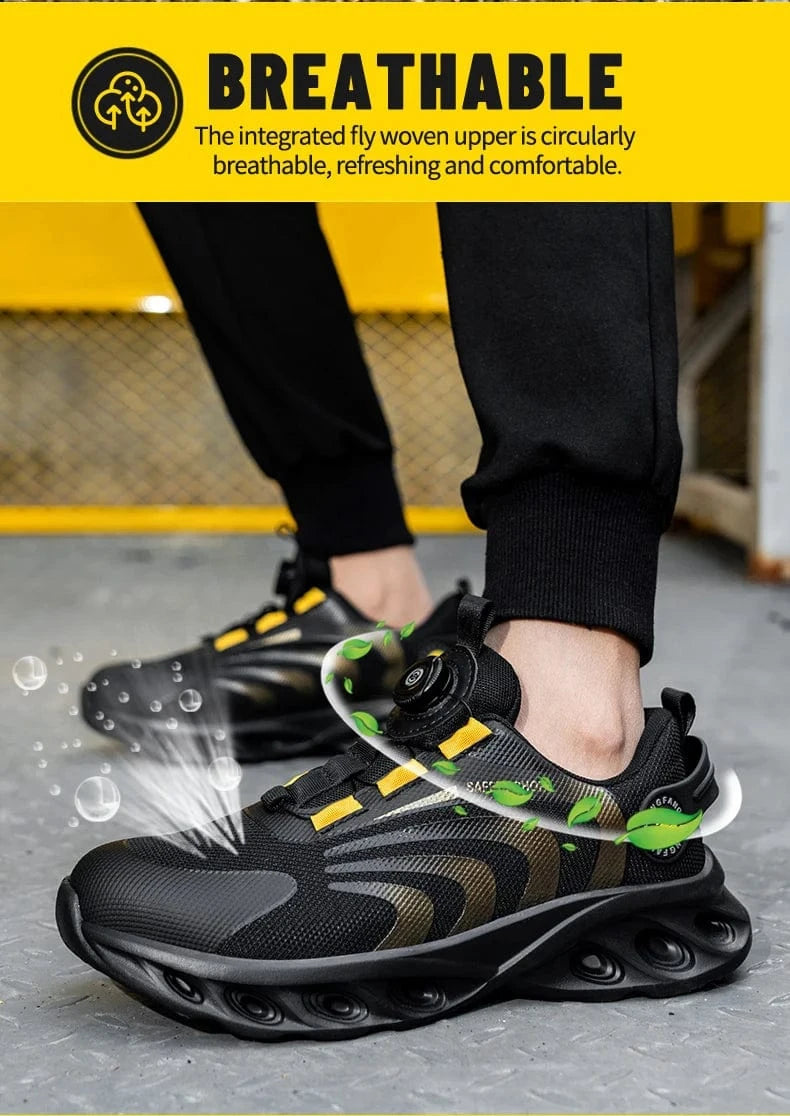 Lightweight Lace-Free Safety Shoes