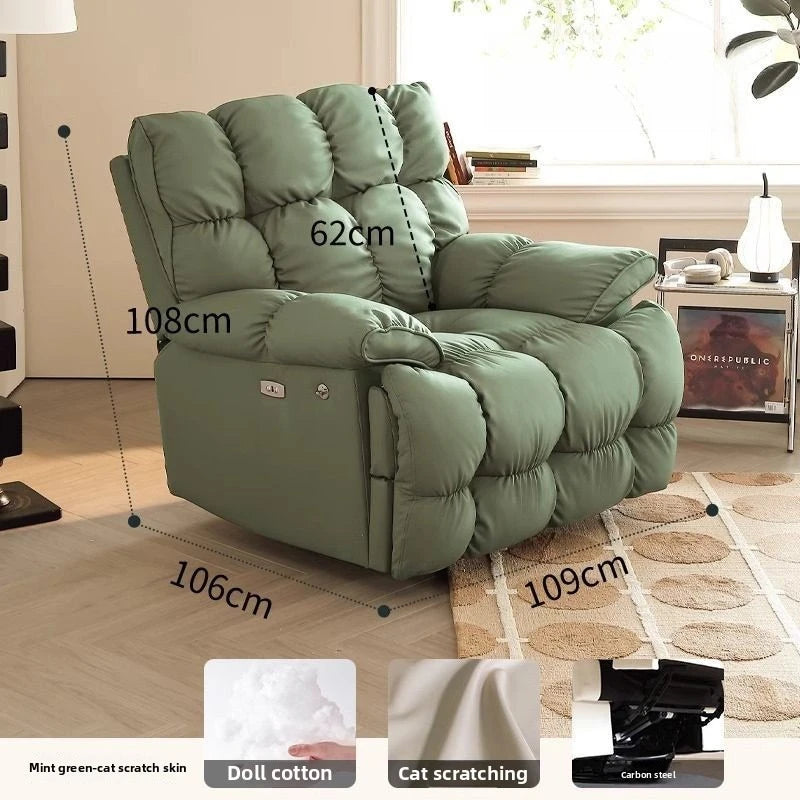 Smart Elektrischer Lazy-Sofa-Sessel Wohnzimmer Modern Einzelsitz mit Schlafmodus Multifunktionales Design Komfortable Ruhe