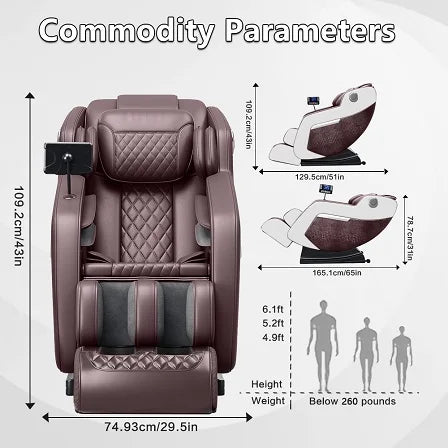 Das perfekte Geschenk für Entspannung & Gesundheit! Zero-Gravity-Massagesessel mit Hüftheizung, Fußmassage und vollständiger Airbag-Abdeckung